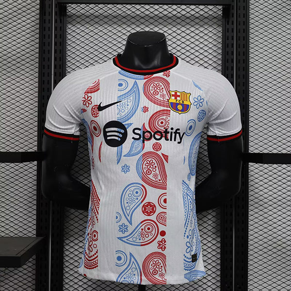 Camisa FC Barcelona "White/Blue/Red Style" (Versão Jogador) | EDIÇÃO ESPECIAL