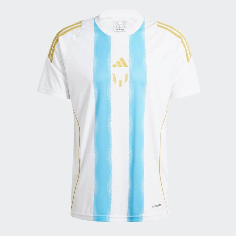 Camisa Adidas X Messi  “Spark Gen10s” 2024/25 Torcedor Masculino - Branco/Azul Celeste