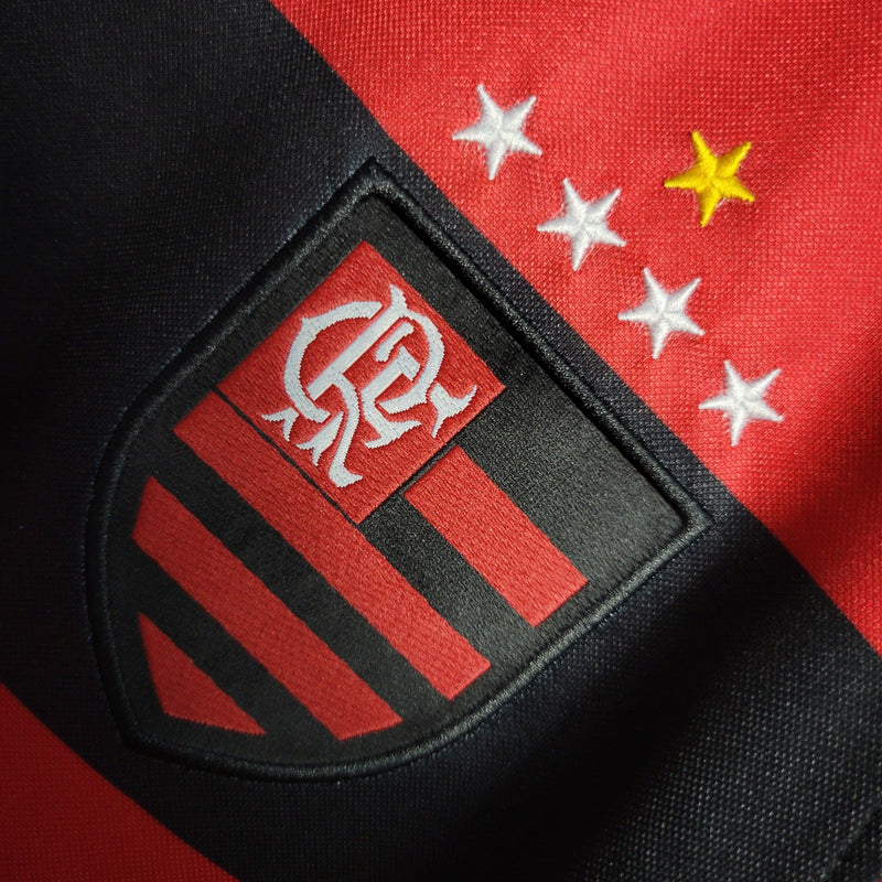 Camisa Flamengo Home 03/04 Retrô - Vermelha e Preta