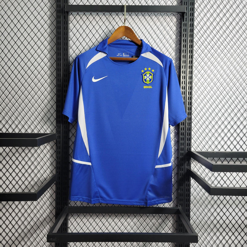 Camisa Brasil Away 2002 Retrô - Azul