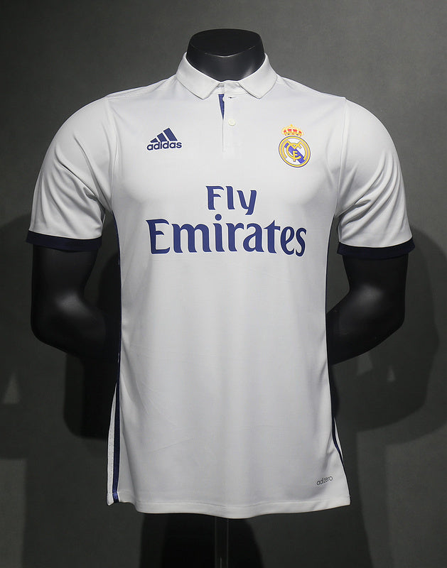 Camisa Real Madrid Home 16/17 (Versão Jogador Retrô)