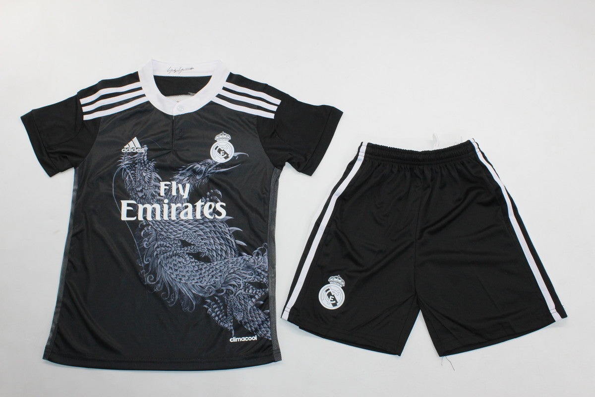 Kit Real Madrid Third 14/15 Conjunto Infantil (Versão Torcedor Retrô)