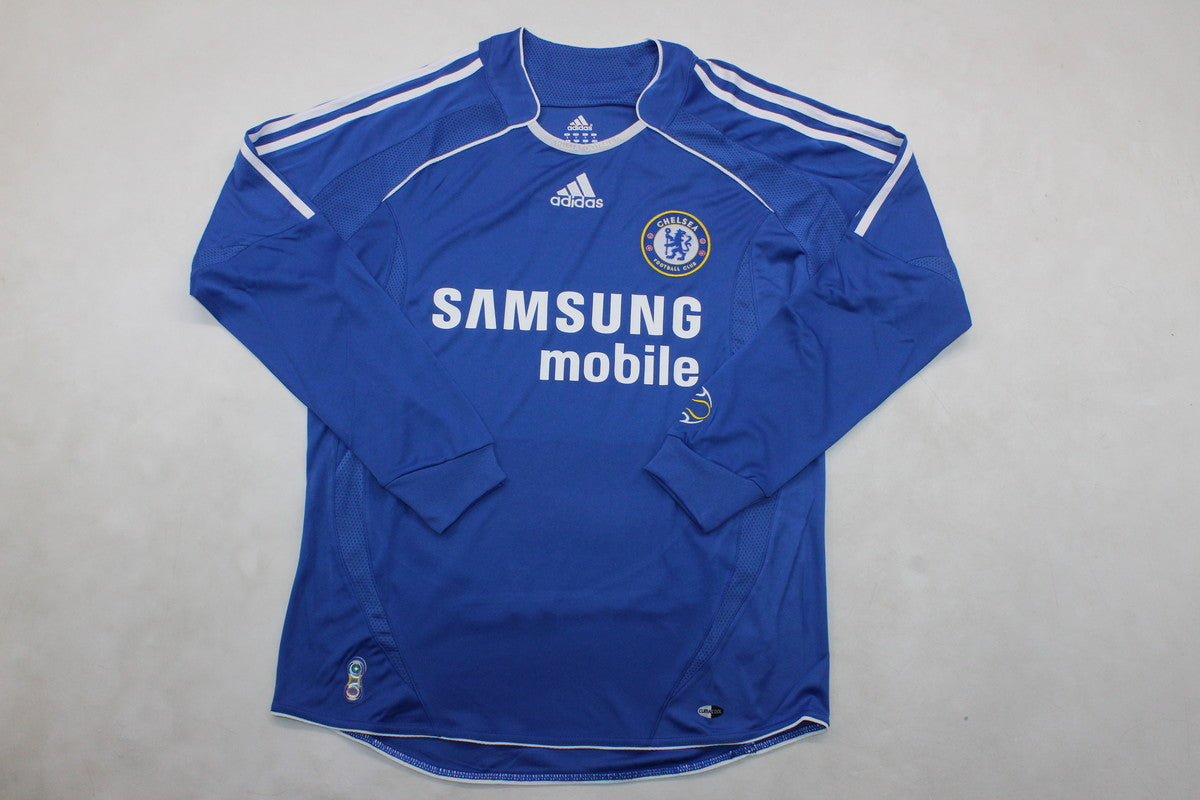 Camisa Chelsea F.C. Home 06/07 (Versão Manga Longa Torcedor Retro)