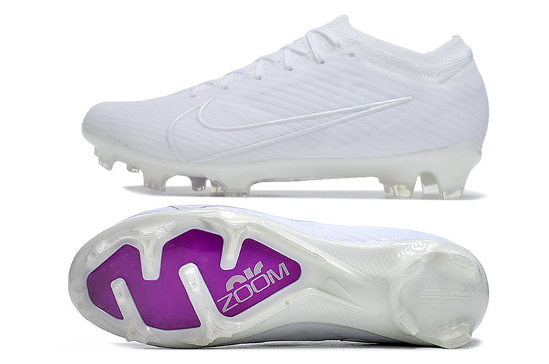 Chuteira de Campo Nike Air Zoom Mercurial Vapor 15 Elite FG All White| Football Boots