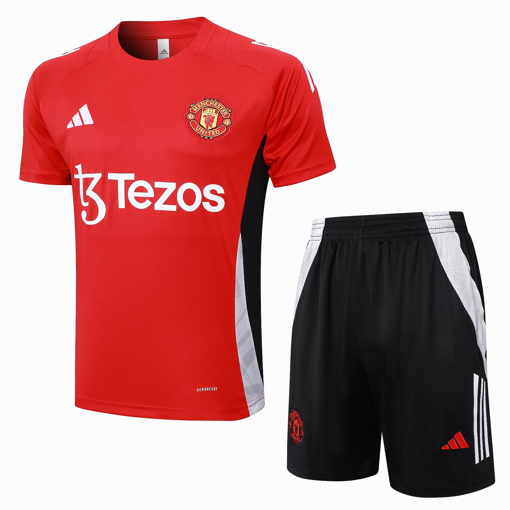 Kit Pre-Treino Manchester United F.C. Conjunto Adulto/Infantil (Versão Torcedor)