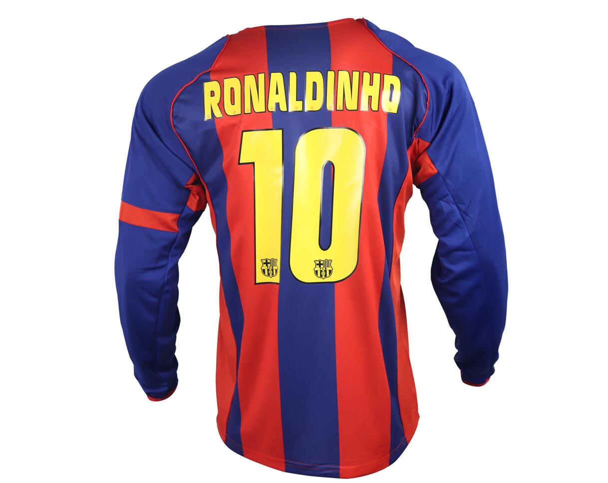 Camisa Barcelona Home 04/05 (Versão Manga Longa Retrô)