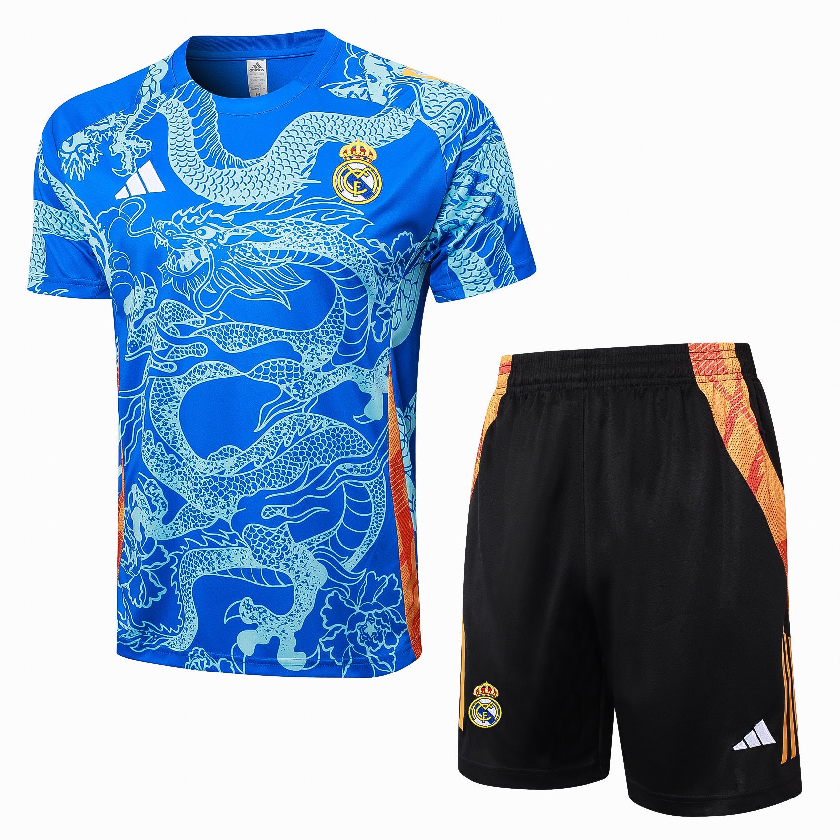 Kit Pre-Treino Real Madrid CF Conjunto Adulto/Infantil (Versão Torcedor)