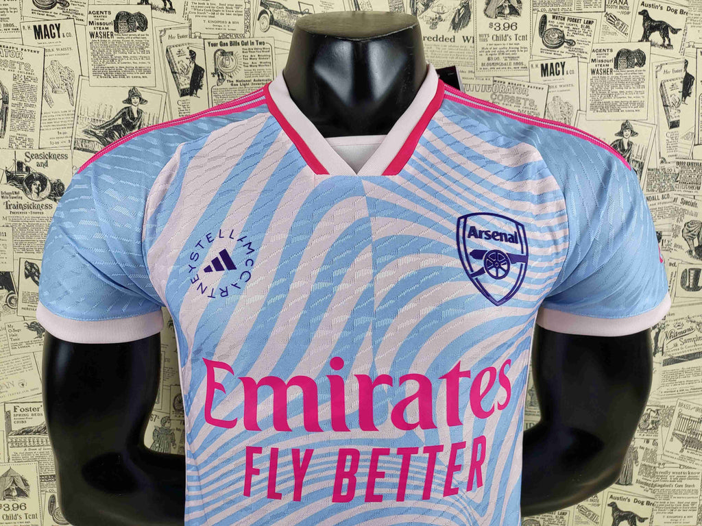 Camisa Arsenal F.C. "Blue Pink" 23/24 (Versão Jogador) | EDIÇÃO ESPECIAL
