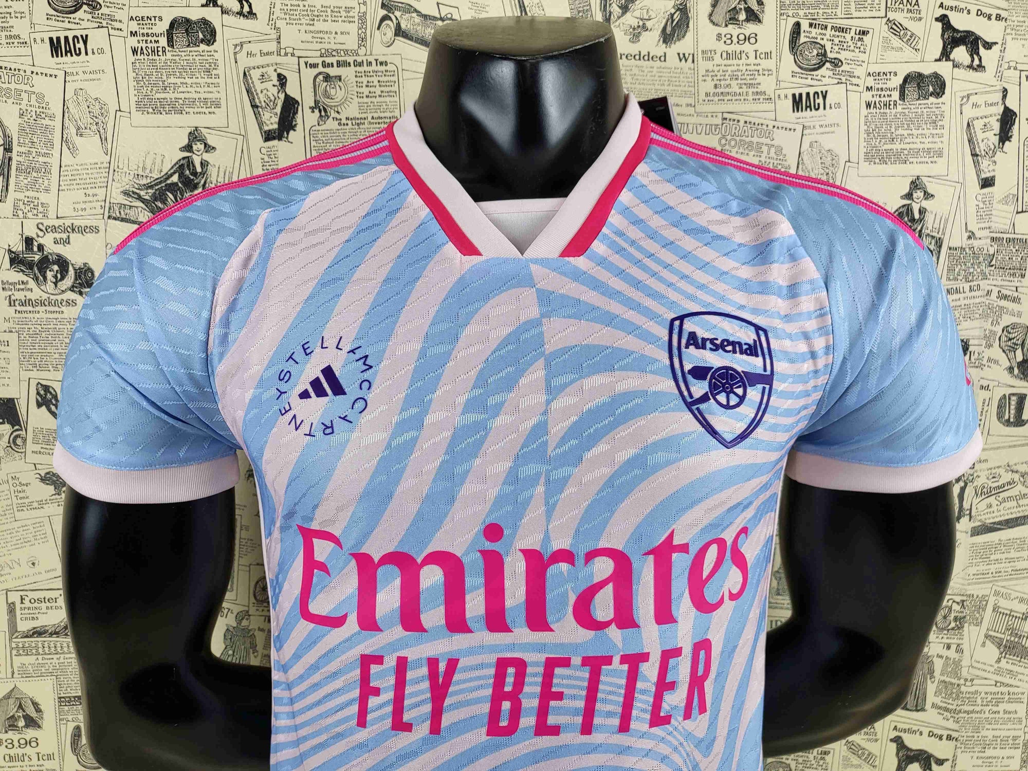 Camisa Arsenal F.C. "Blue Pink" 23/24 (Versão Jogador) | EDIÇÃO ESPECIAL