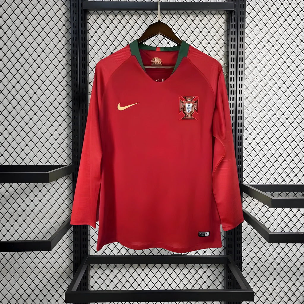 Camisa Seleção Portuguesa Home 2018 (Versão Manga Longa Torcedor Retrô)