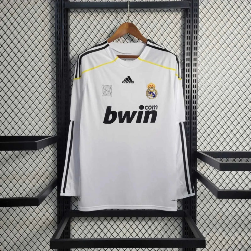 Camisa Real Madrid Home 09/10 (Versão Manga Longa Retrô)