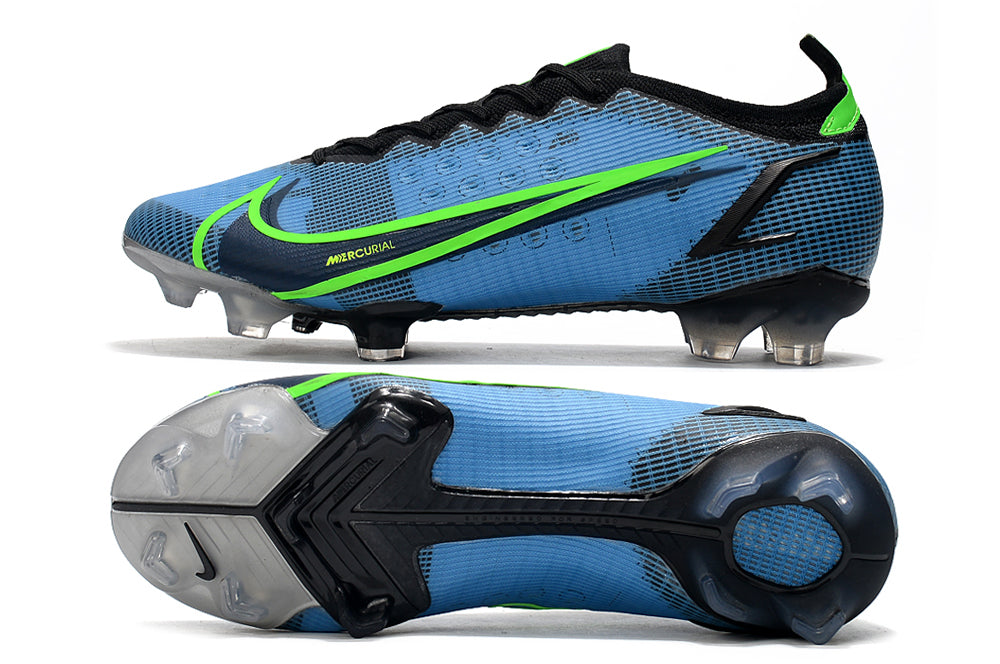 Chuteira de Campo Nike AIR Zoom Mercurial Vapor 14 Elite Blue/Green Logo | Football Boots