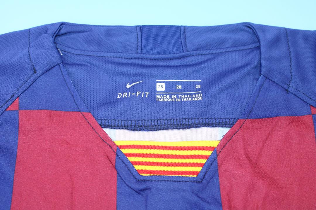 Kit Barcelona Home 19/20 Conjunto Infantil (Versão Retrô)