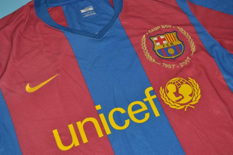 Camisa Barcelona Home 07/08 (Versão Manga Longa Retrô)