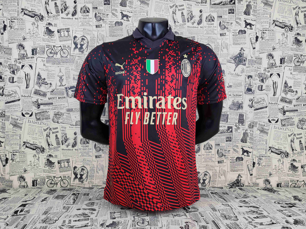 Camisa AC Milan "Red Pixels" 23/24 (Versão Torcedor) | EDIÇÃO ESPECIAL