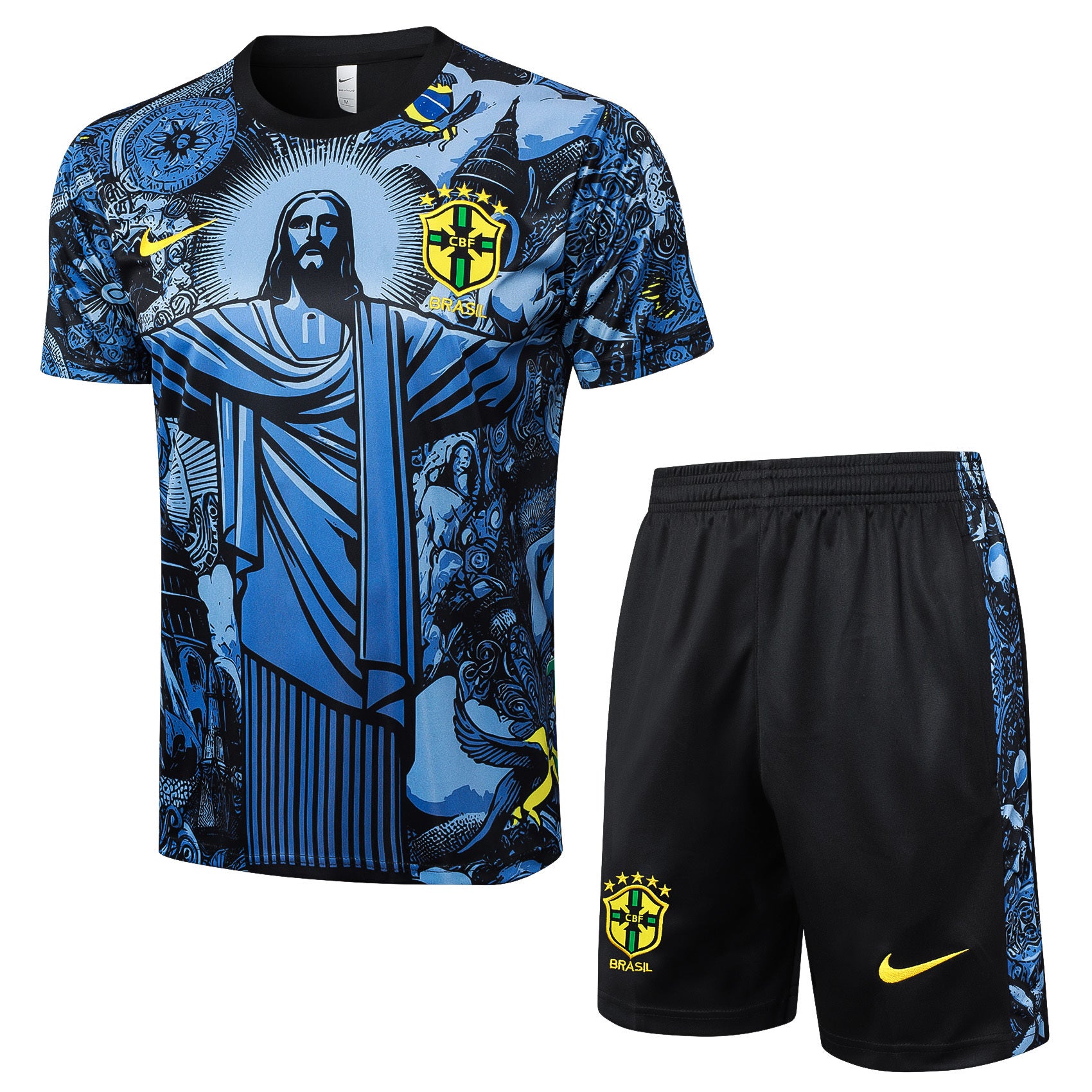 Kit Pre-Treino Seleção do Brasil Conjunto Adulto/Infantil (Versão Torcedor)