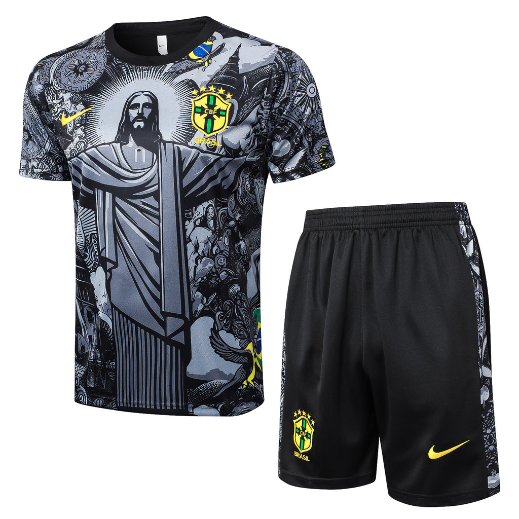 Kit Pre-Treino Seleção do Brasil Conjunto Adulto/Infantil (Versão Torcedor)