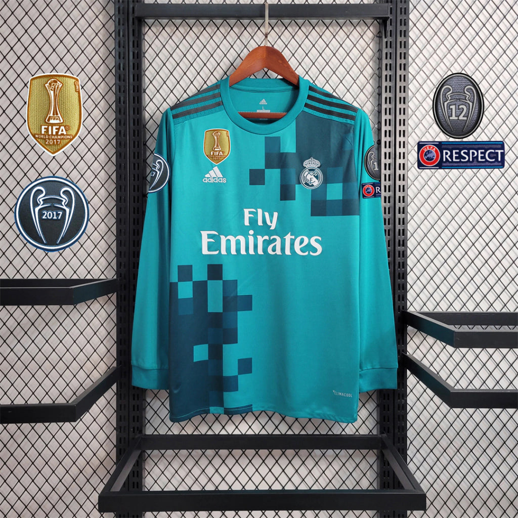 Camisa Real Madrid Third 17/18 (Versão Manga Longa Jogador Retrô)