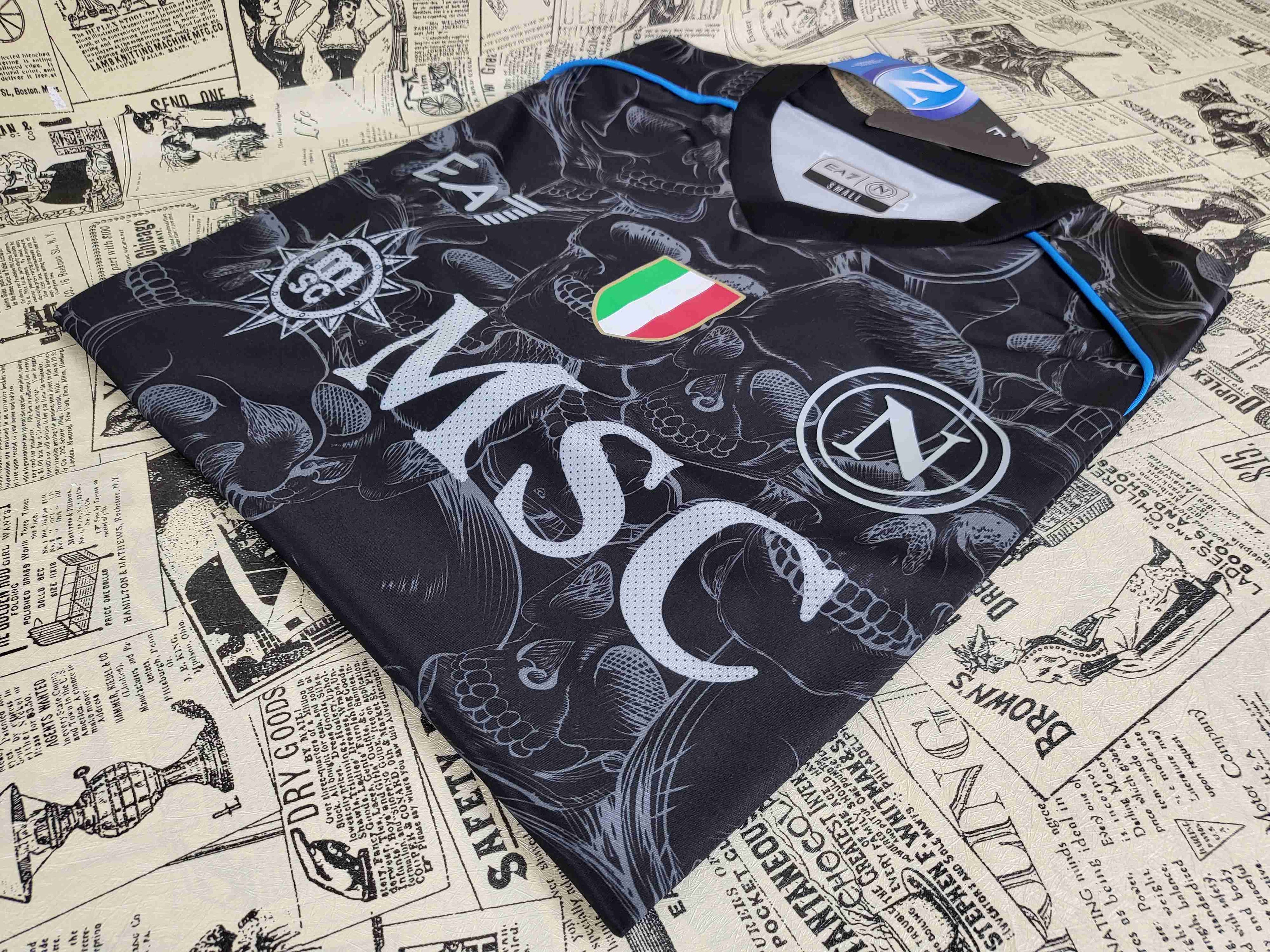 Camisa SSC Napoli "Black Skull" 23/24 (Versão Torcedor) | EDIÇÃO ESPECIAL