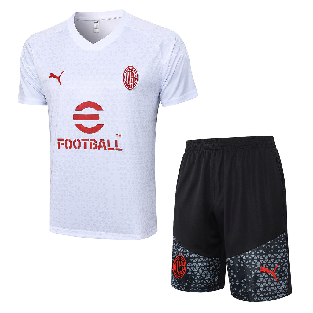 Kit Pre-Treino AC Milan Conjunto Adulto/Infantil (Versão Torcedor)
