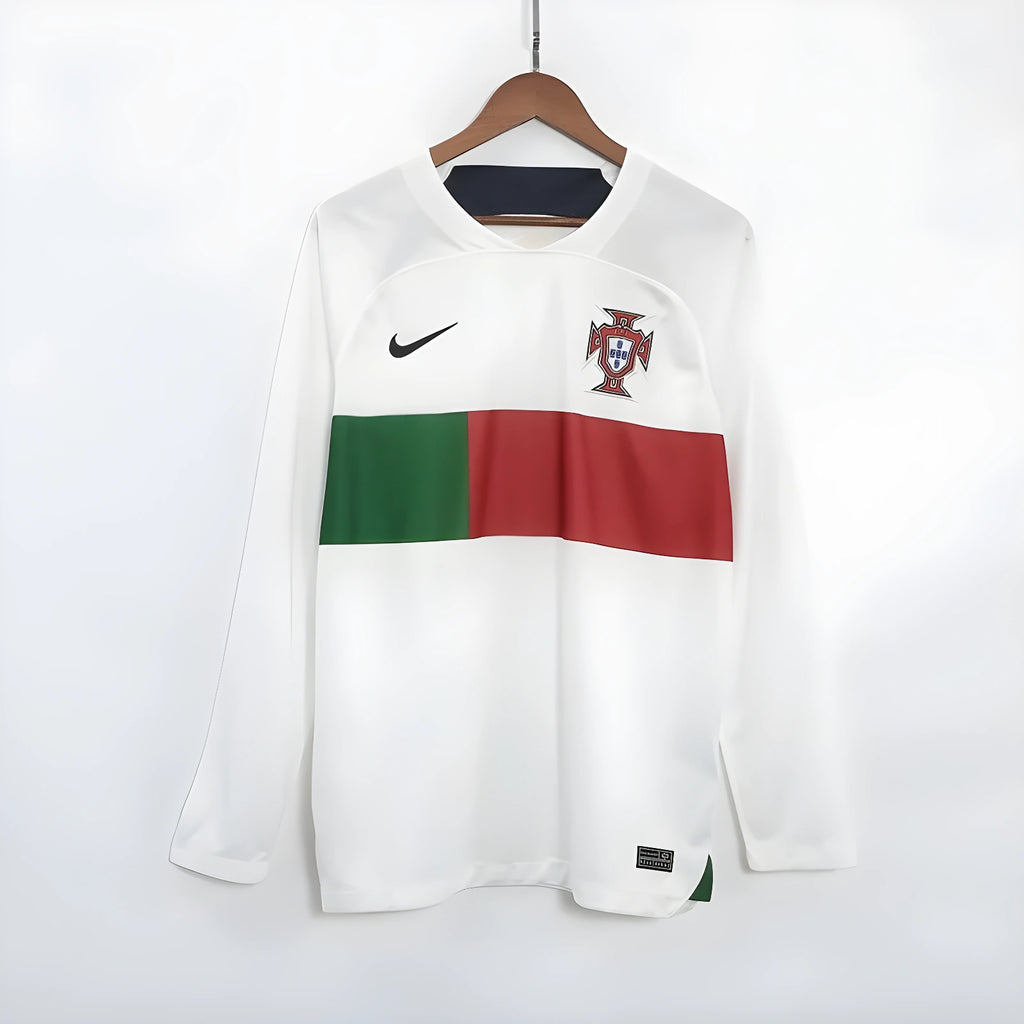 Camisa Seleção Portuguesa Away 2022 (Versão Manga Longa Torcedor Retrô)
