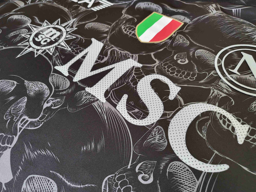 Camisa SSC Napoli "Black Skull" 23/24 (Versão Torcedor) | EDIÇÃO ESPECIAL
