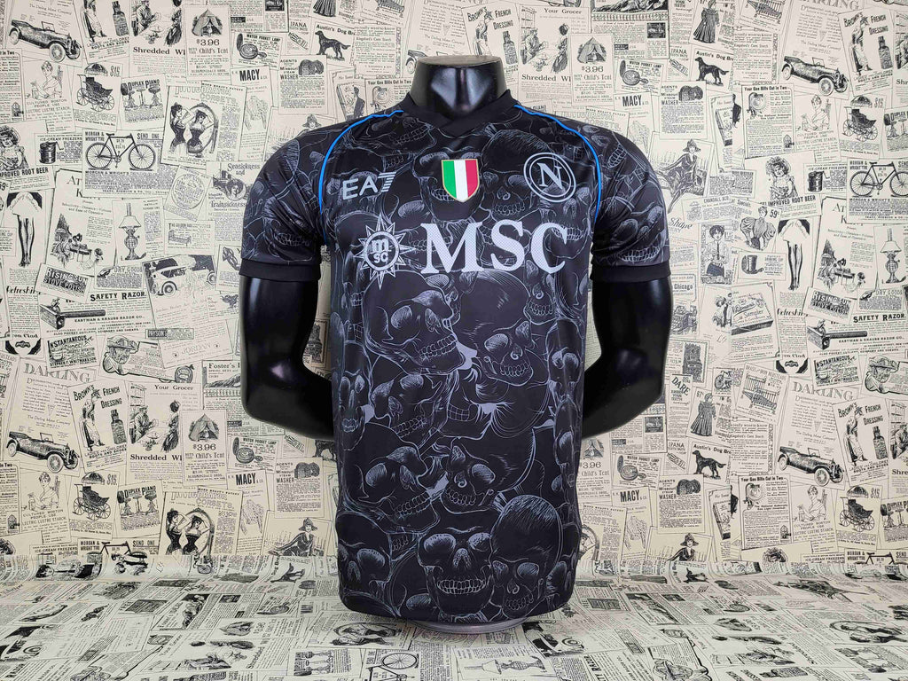 Camisa SSC Napoli "Black Skull" 23/24 (Versão Torcedor) | EDIÇÃO ESPECIAL