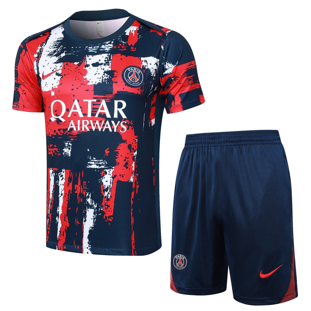 Kit Pre-Treino Paris Saint-Germain F.C. Conjunto Adulto/Infantil (Versão Torcedor)