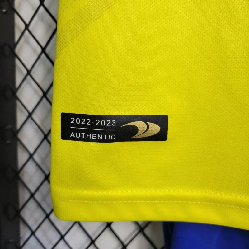 Kit Al-Nassr FC 22/23 Home Conjunto Infantil (Versão Torcedor Retrô)