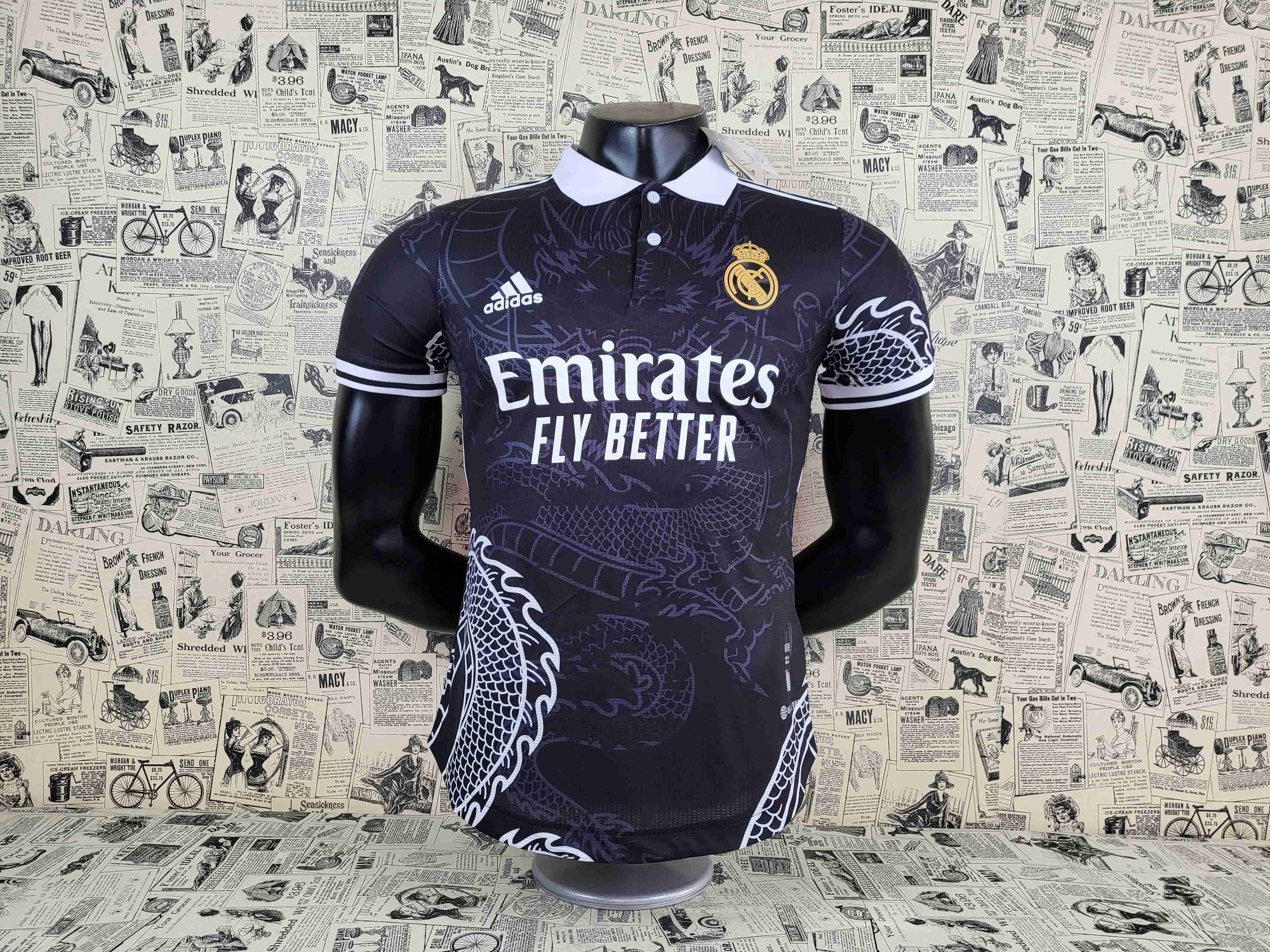 Camisa Real Madrid "Black Dragon Edition" 23/24 (Versão Jogador) | EDIÇÃO ESPECIAL