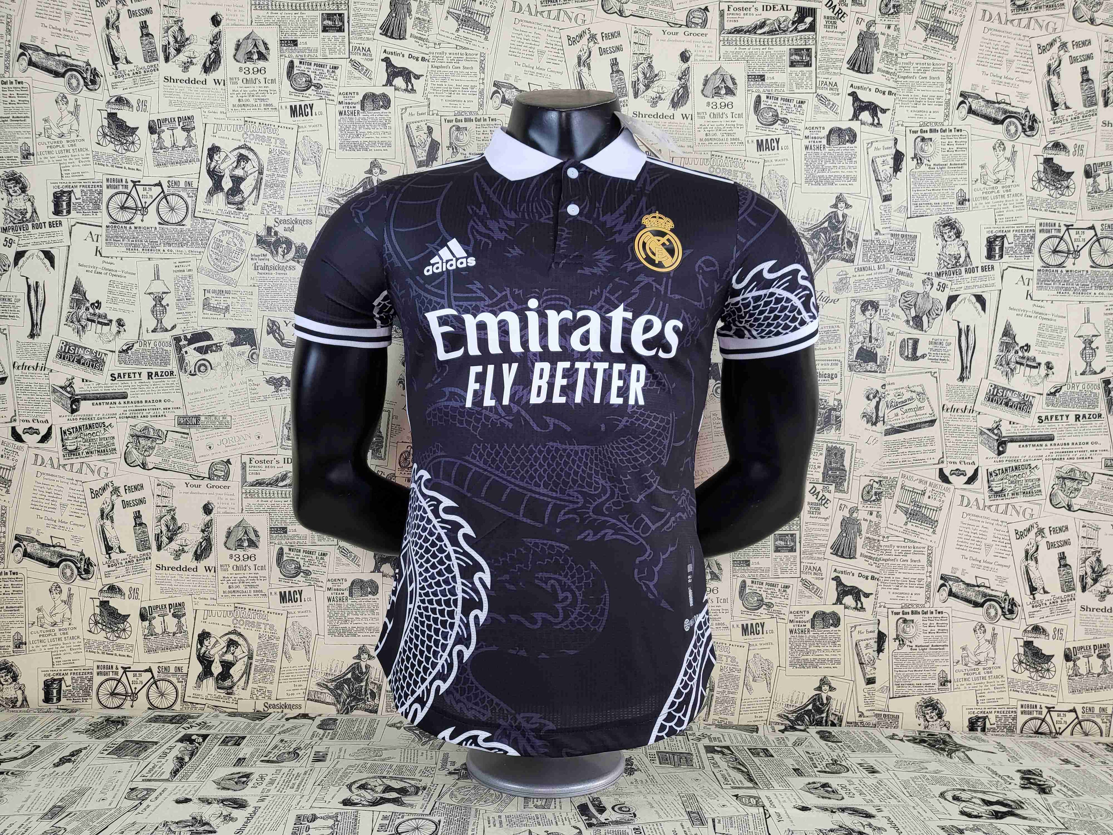 Camisa Real Madrid "Black Dragon Edition" 23/24 (Versão Jogador) | EDIÇÃO ESPECIAL