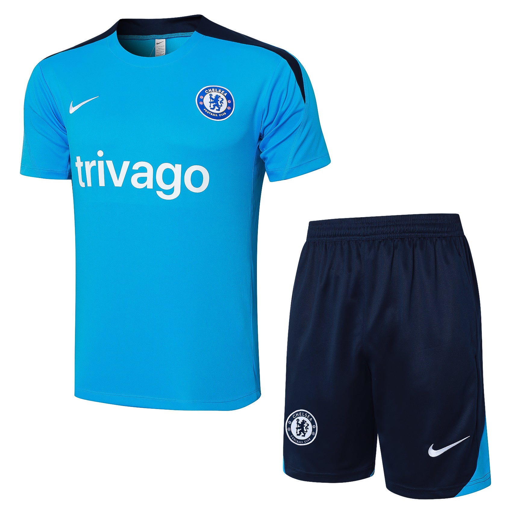 Kit Pre-Treino Chelsea F.C. Conjunto Adulto/Infantil (Versão Torcedor)