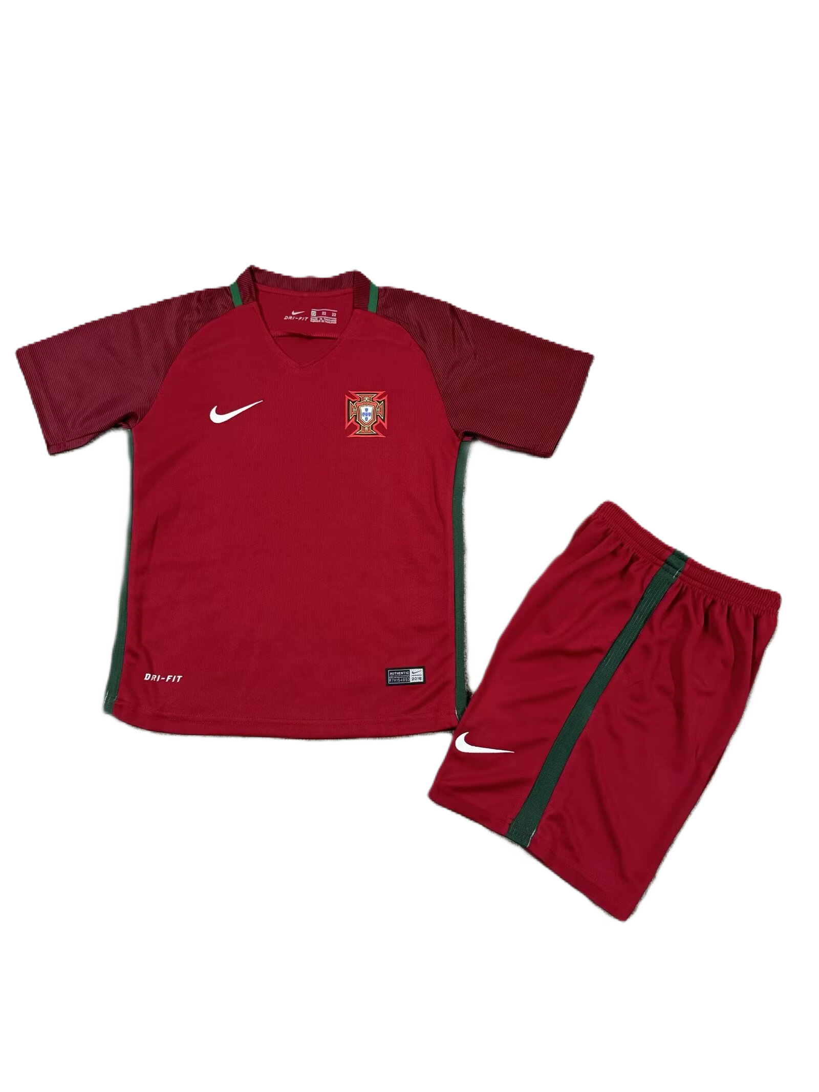 Portuguese National Team Home Kit 2016 Children's Set (Retro Short Version) 