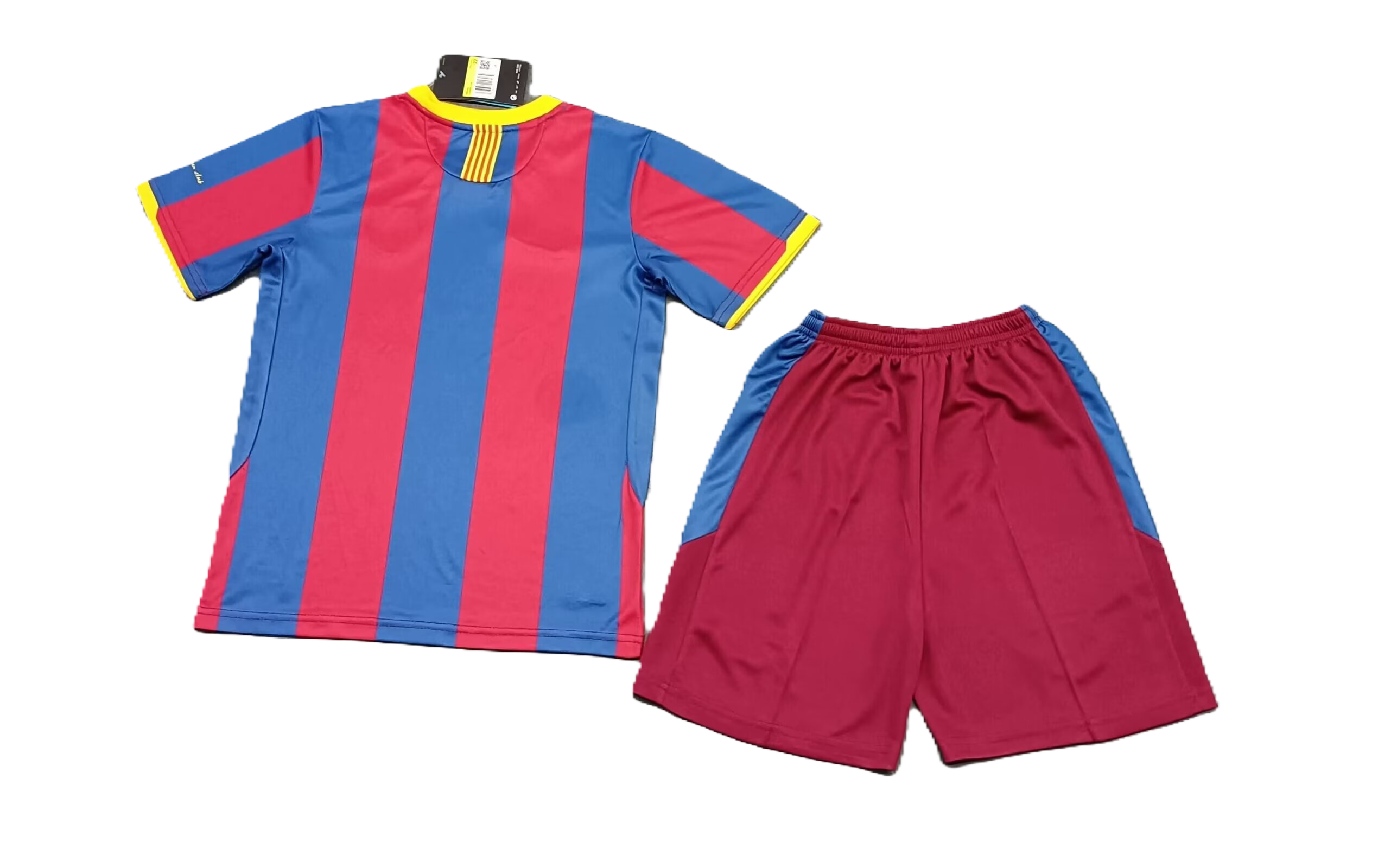 Kit Barcelona Home Conjunto Infantil 10/11 (Versão Retrô)