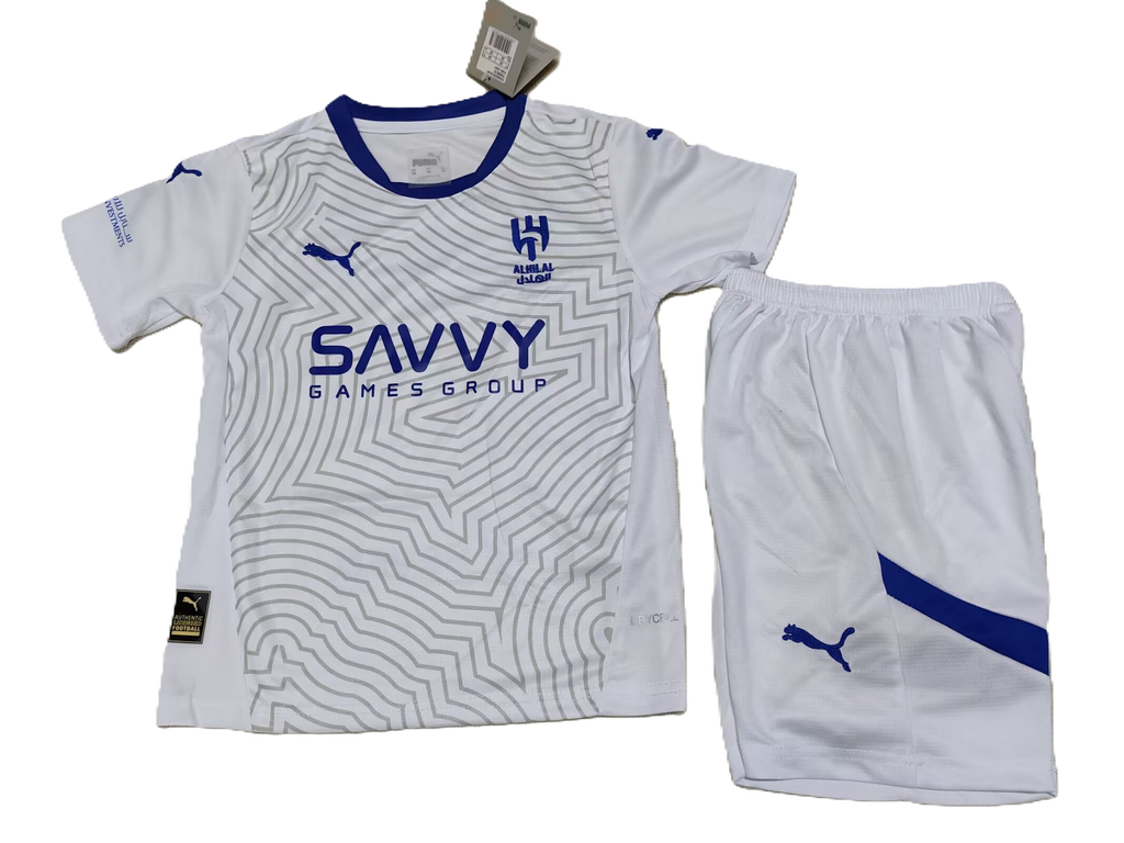 Kit Al Hilal Away 24/25 Conjunto Infantil (Versão Torcedor)