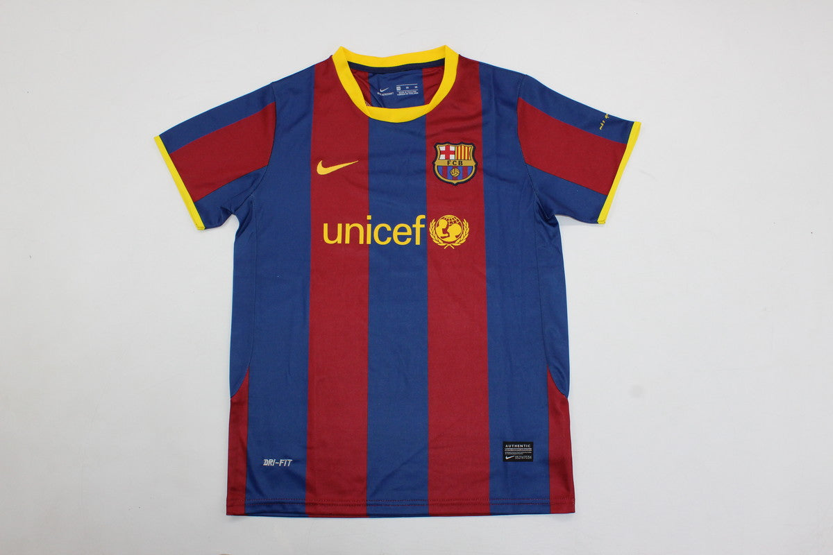 Kit Barcelona Home Conjunto Infantil 10/11 (Versão Retrô)