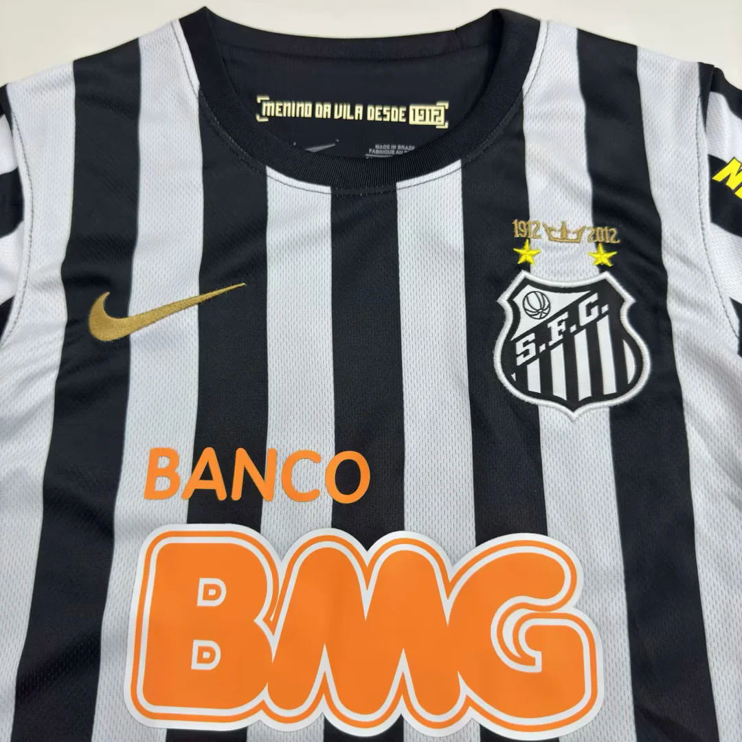 Camisa do Santos Away 2012 Conjunto Infantil (Versão Retrô)
