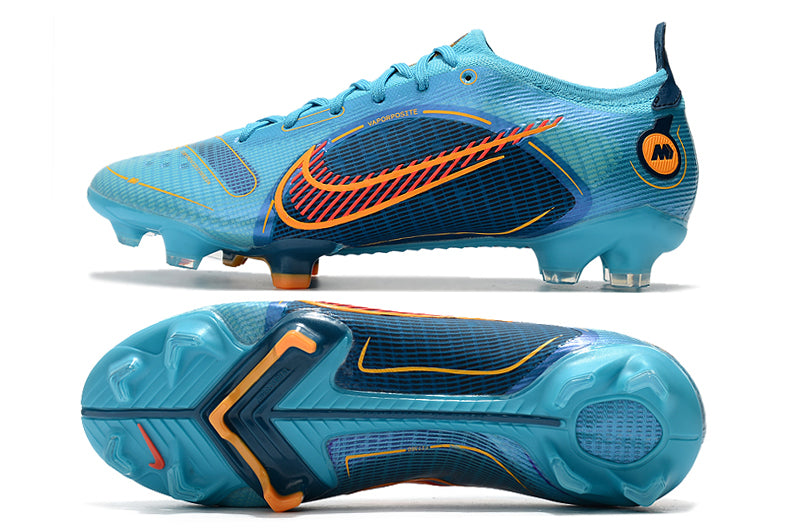 Chuteira de Campo Nike AIR Zoom Mercurial Vapor 14 Elite Cyan / Red Logo | Football Boots