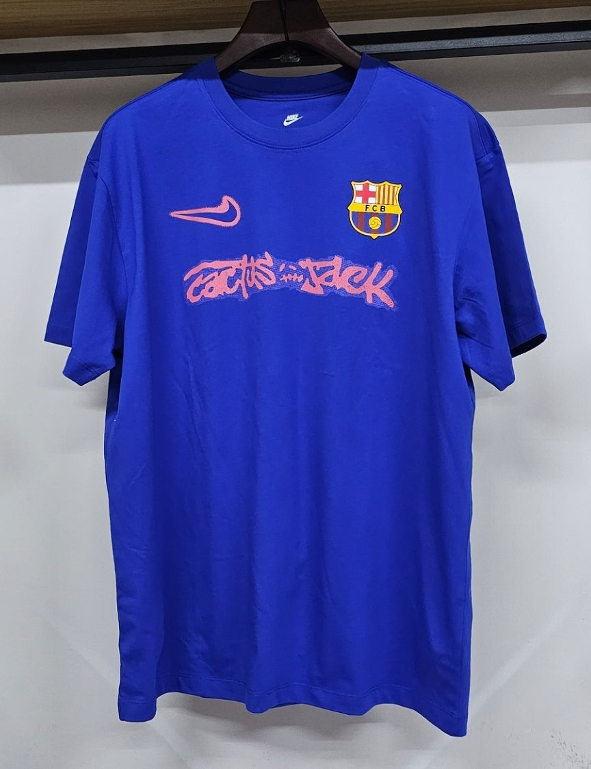 Camisa Casual Especial FC Barcelona "Pink Cactus Jack"| Moda Esportiva