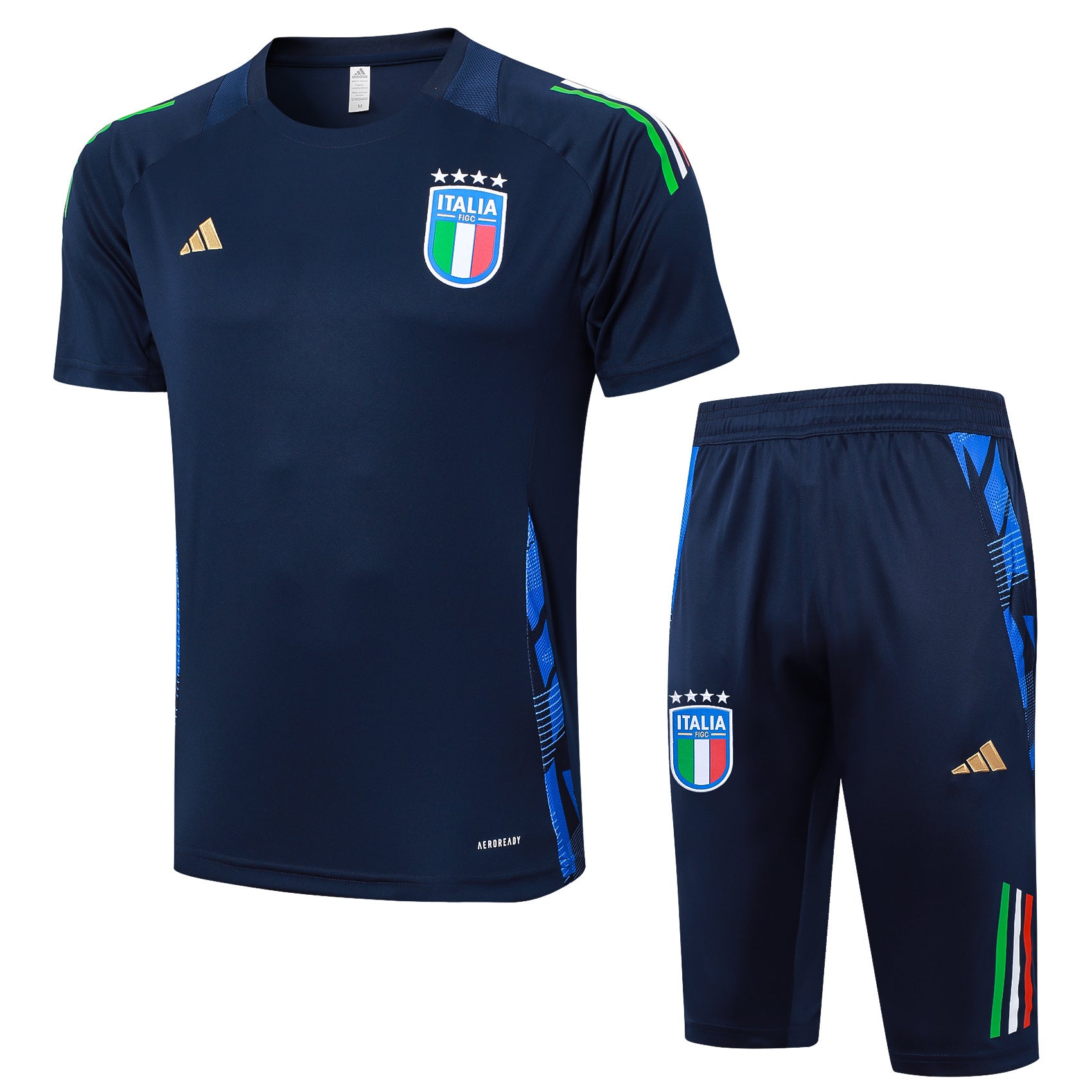 Kit Pre-Treino Seleção Itália Conjunto Adulto/Infantil (Versão Torcedor)