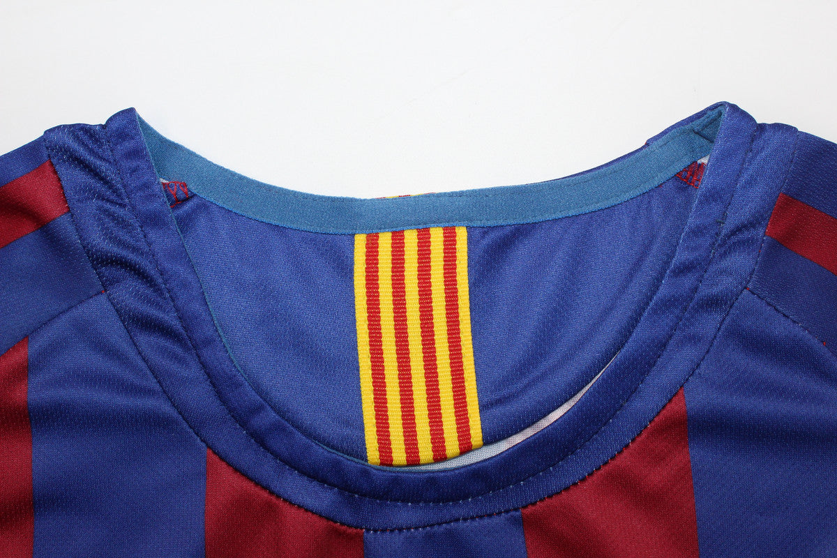 Kit Barcelona Home Conjunto Infantil 05/06 (Versão Retrô)