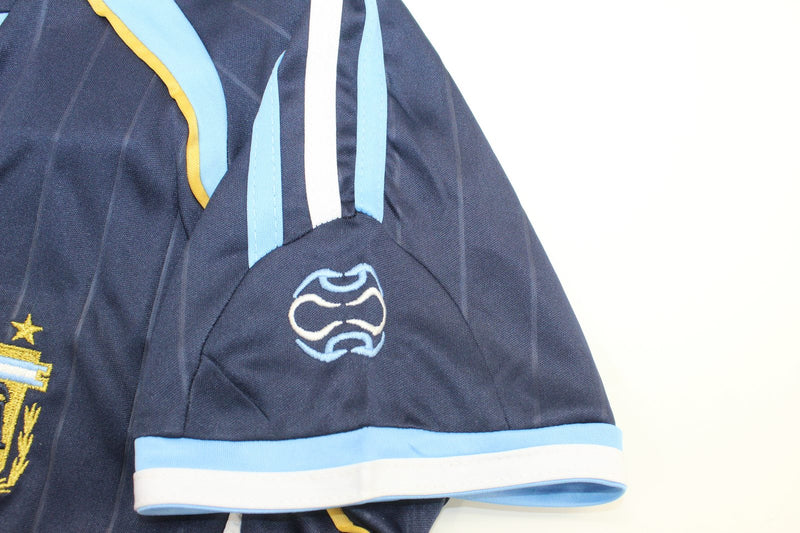 Kit Seleção Argentina Away 2006 Conjunto Infantil (Versão Retrô)