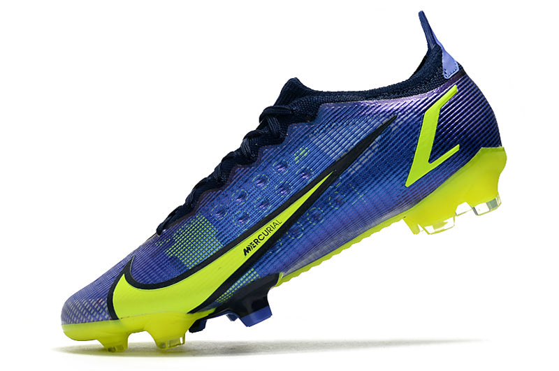 Chuteira de Campo Nike AIR Zoom Mercurial Vapor 14 Elite Azul/ Verde Fluorescente | Football Boots