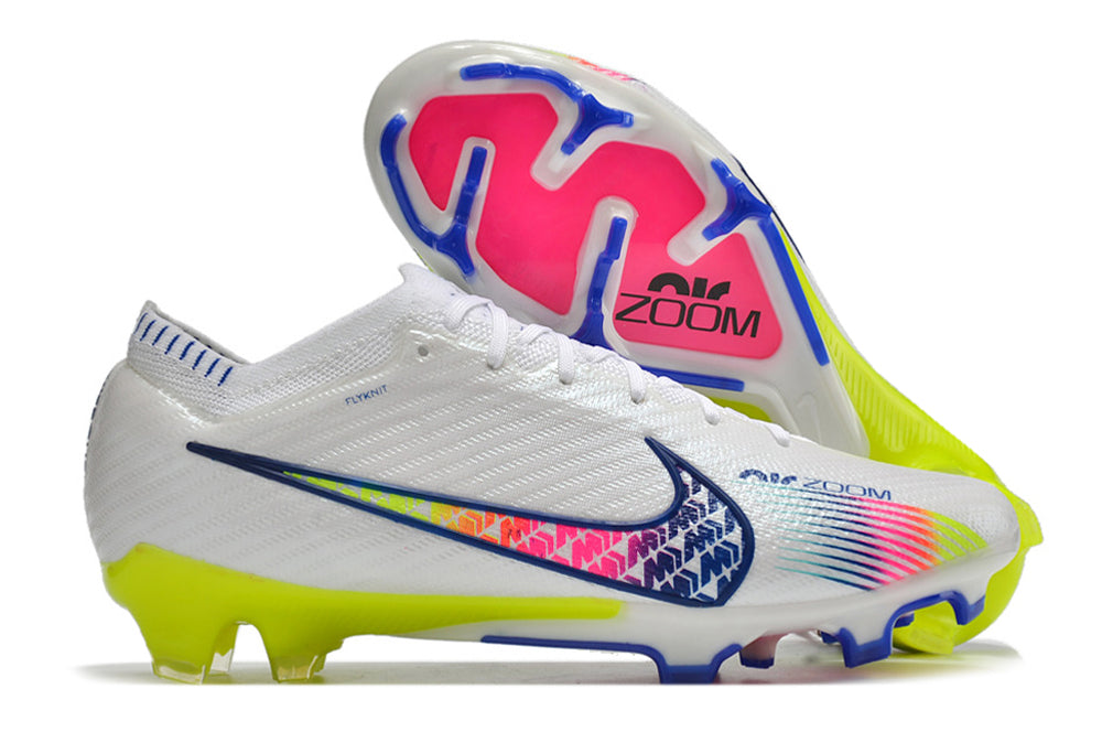 Chuteira de Campo Nike AIR Zoom Mercurial Vapor 15 Elite Branco e Colorido | Football Boots