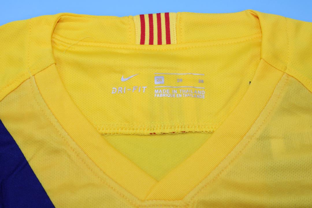 Kit Barcelona Away 19/20 Conjunto Infantil (Versão Retrô)