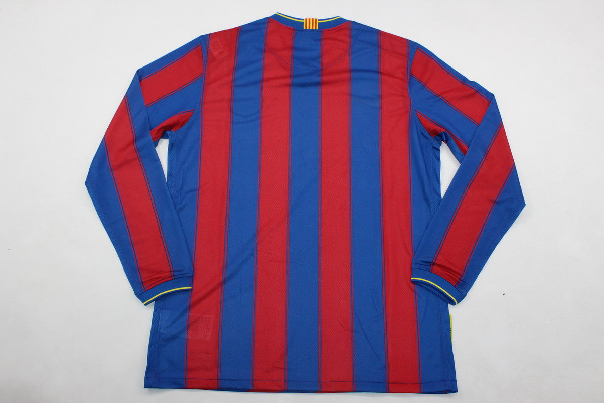 Camisa Barcelona Home 09/10 (Versão Manga Longa Retrô)
