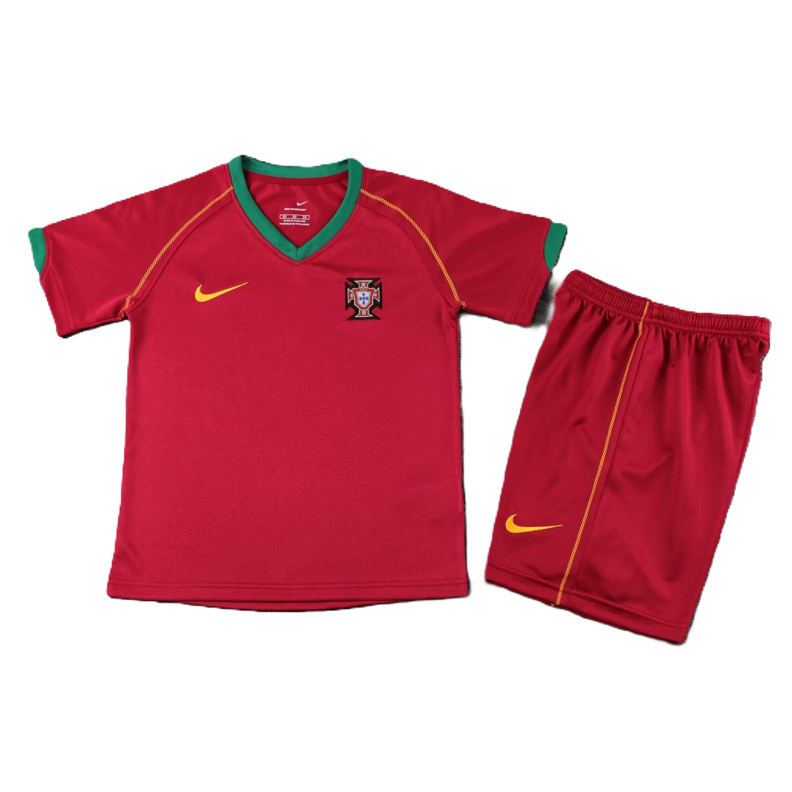 Kit Seleção Portuguesa Home 2006 Conjunto Infantil (Versão Curta Retrô)