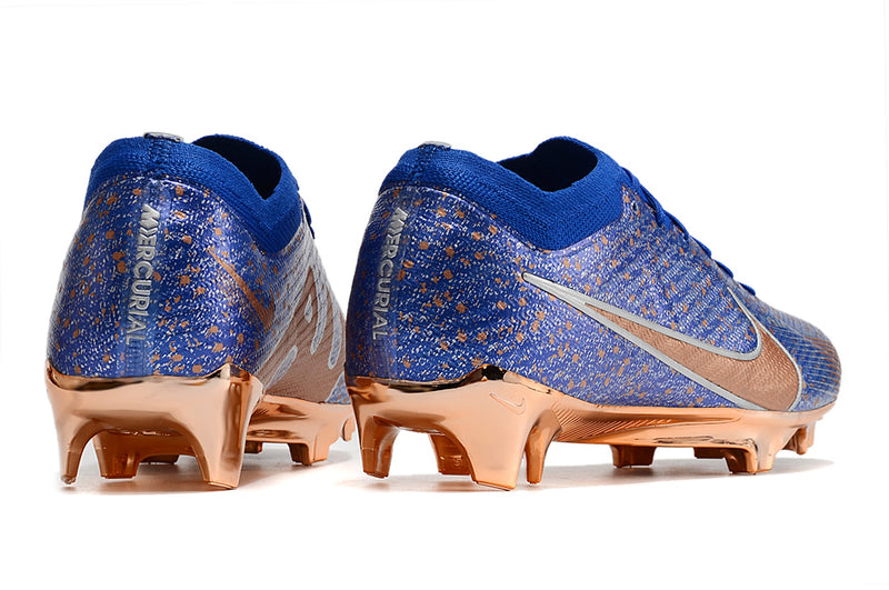Chuteira de Campo Nike AIR Zoom Mercurial Vapor 15 Elite Blue and Bronze Nugget | Football Boots