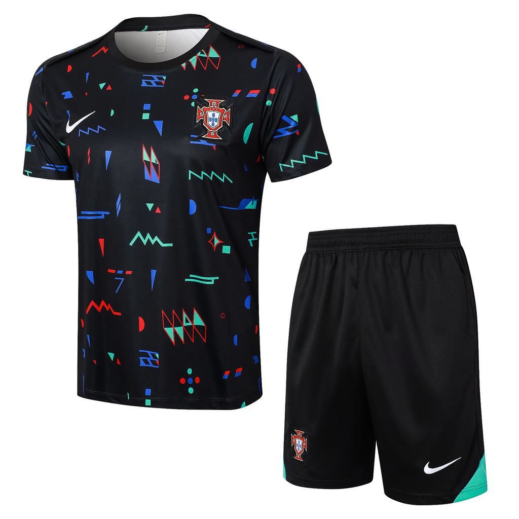Kit Pre-Treino Seleção Portugal Conjunto Adulto/Infantil (Versão Torcedor)