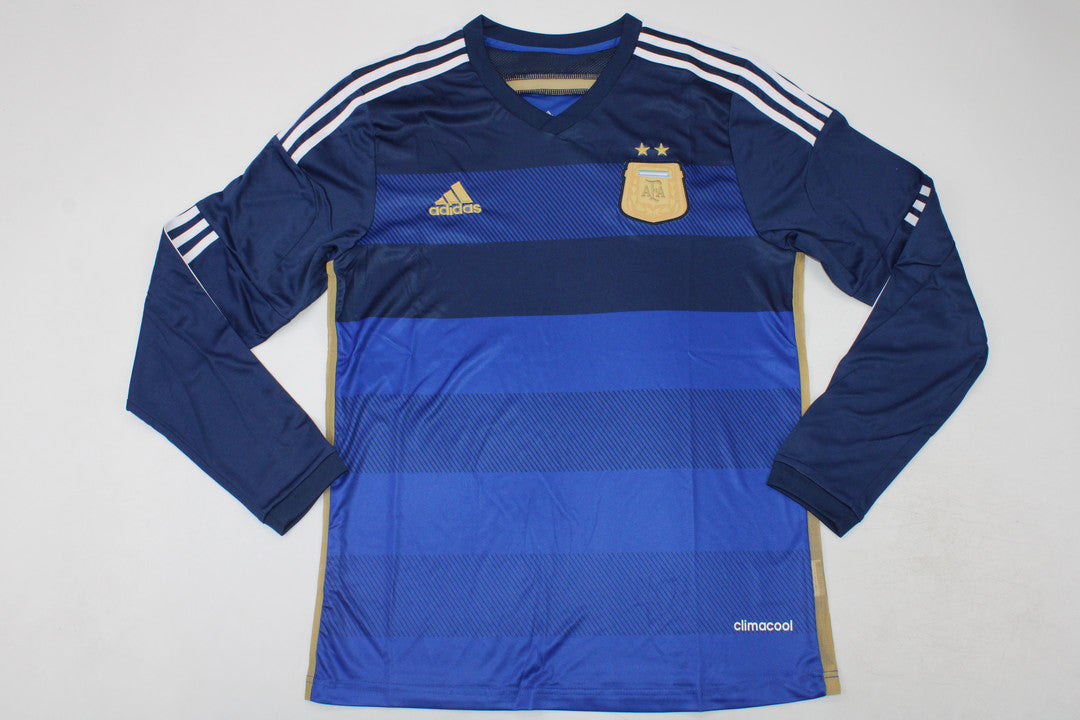 Camisa Seleção Argentina Away 2014 (Versão Manga Longa Retrô)